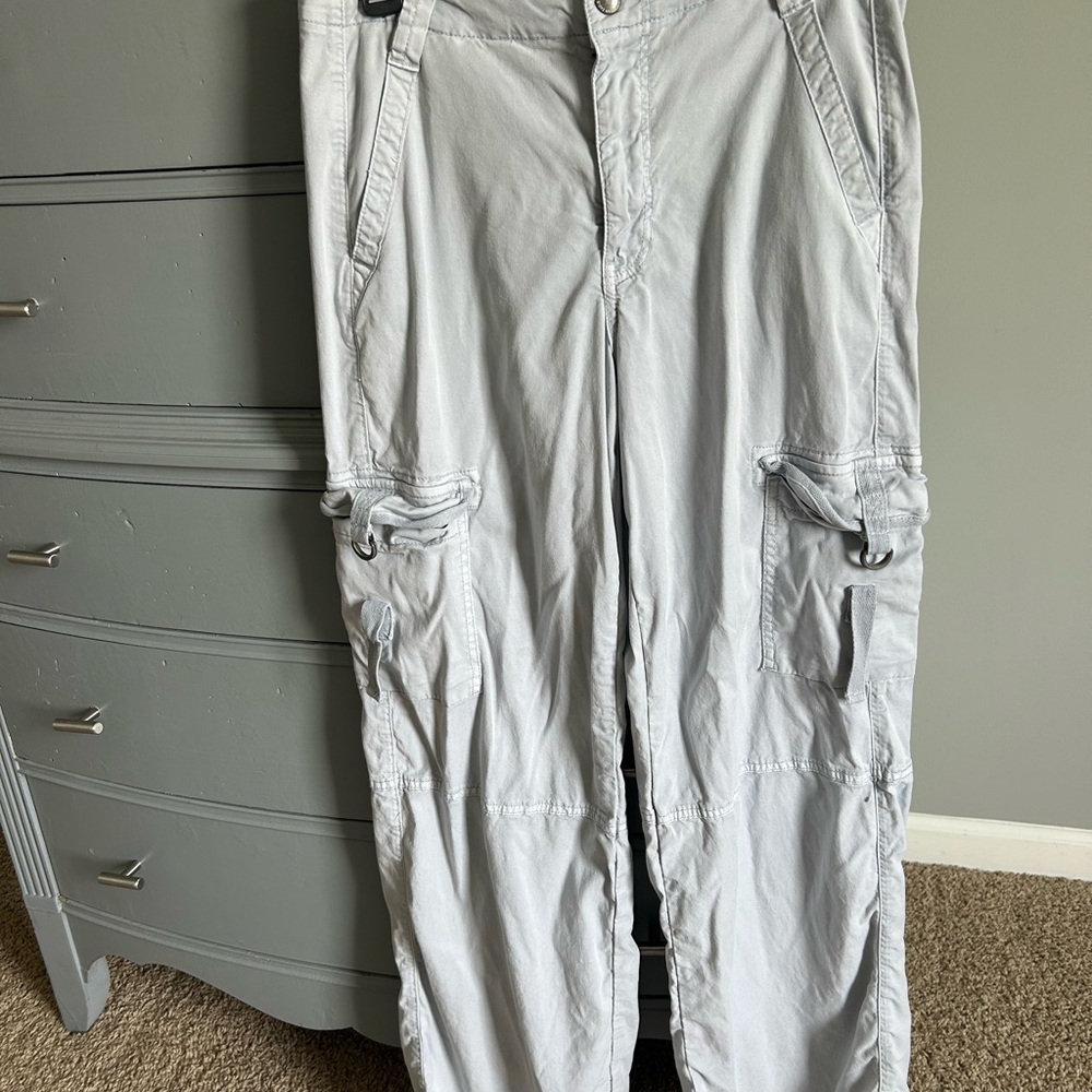 Womens Blue-grey Cargo Pants